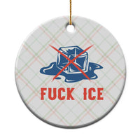 Ice Cube Anti ICE Immigration Human Rights Meme Ceramic Ornament