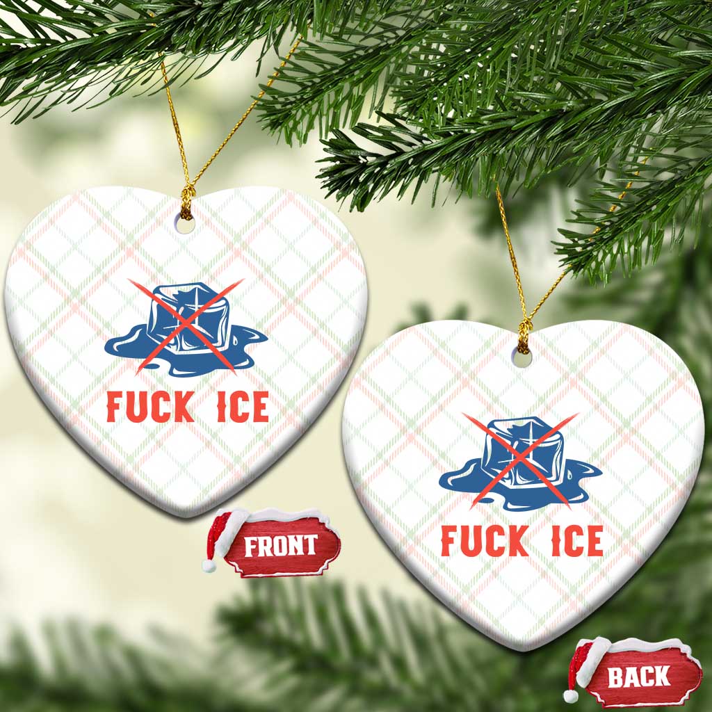 Ice Cube Anti ICE Immigration Human Rights Meme Ceramic Ornament