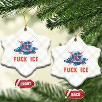 Ice Cube Anti ICE Immigration Human Rights Meme Ceramic Ornament