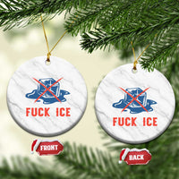 Ice Cube Anti ICE Immigration Human Rights Meme Ceramic Ornament
