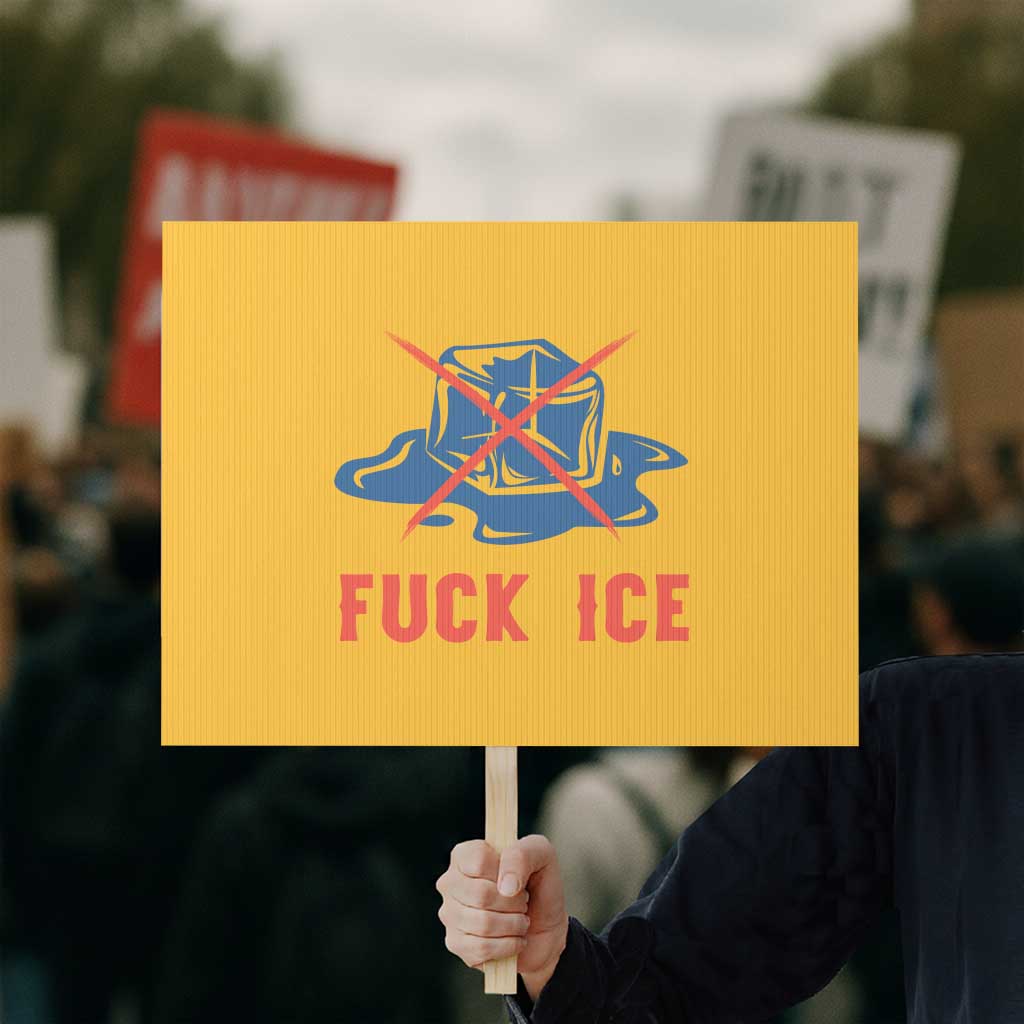 Ice Cube Anti ICE Immigration Human Rights Meme Protest Sign