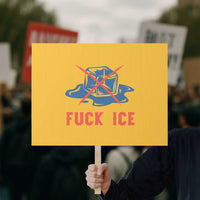 Ice Cube Anti ICE Immigration Human Rights Meme Protest Sign