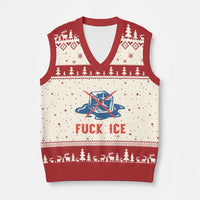 Ice Cube Anti ICE Immigration Human Rights Meme V-Neck Knit Sweater Vest