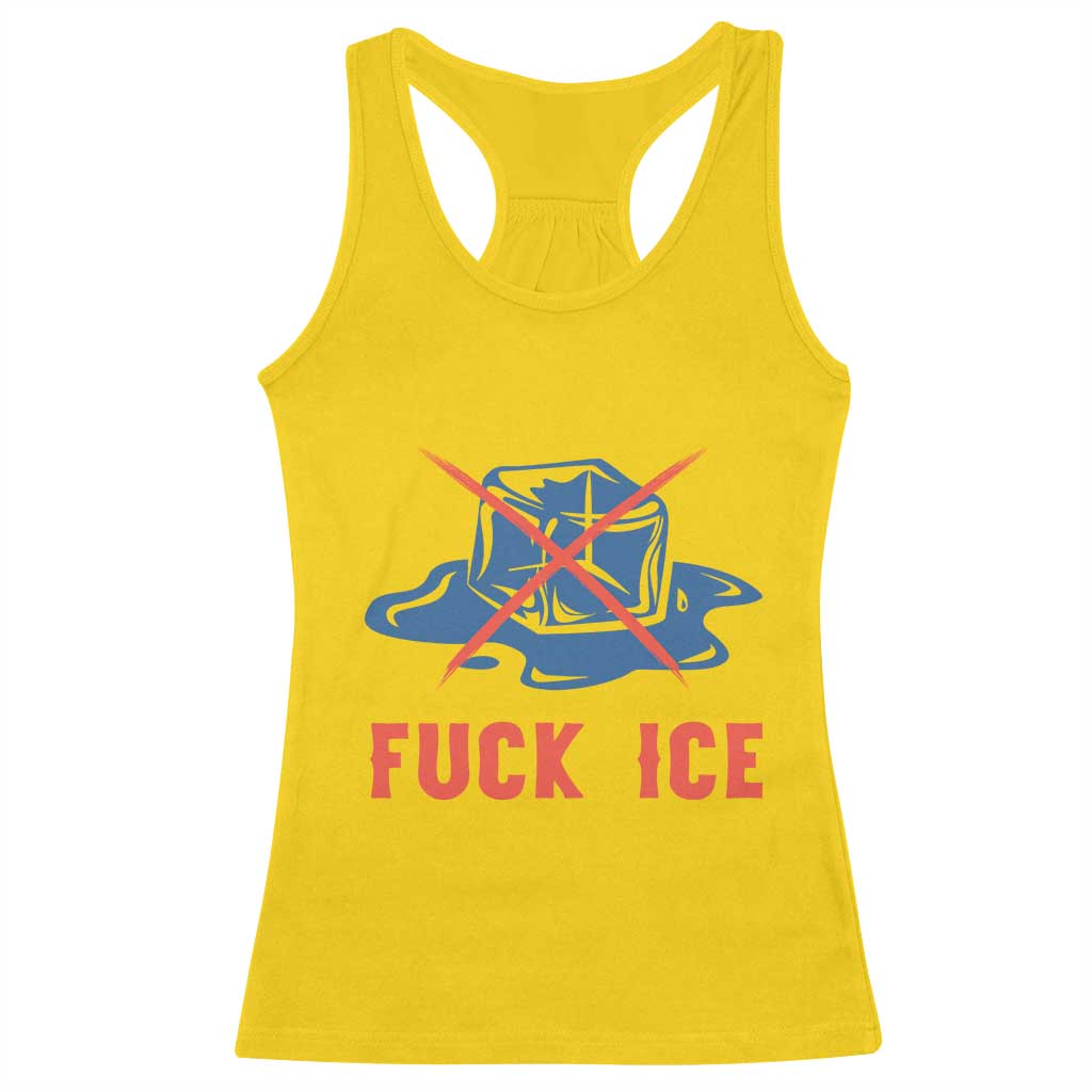 Ice Cube Anti ICE Immigration Human Rights Meme Racerback Tank Top