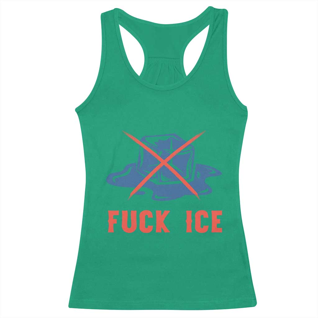 Ice Cube Anti ICE Immigration Human Rights Meme Racerback Tank Top
