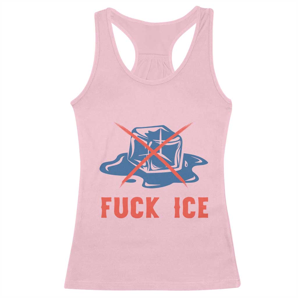 Ice Cube Anti ICE Immigration Human Rights Meme Racerback Tank Top