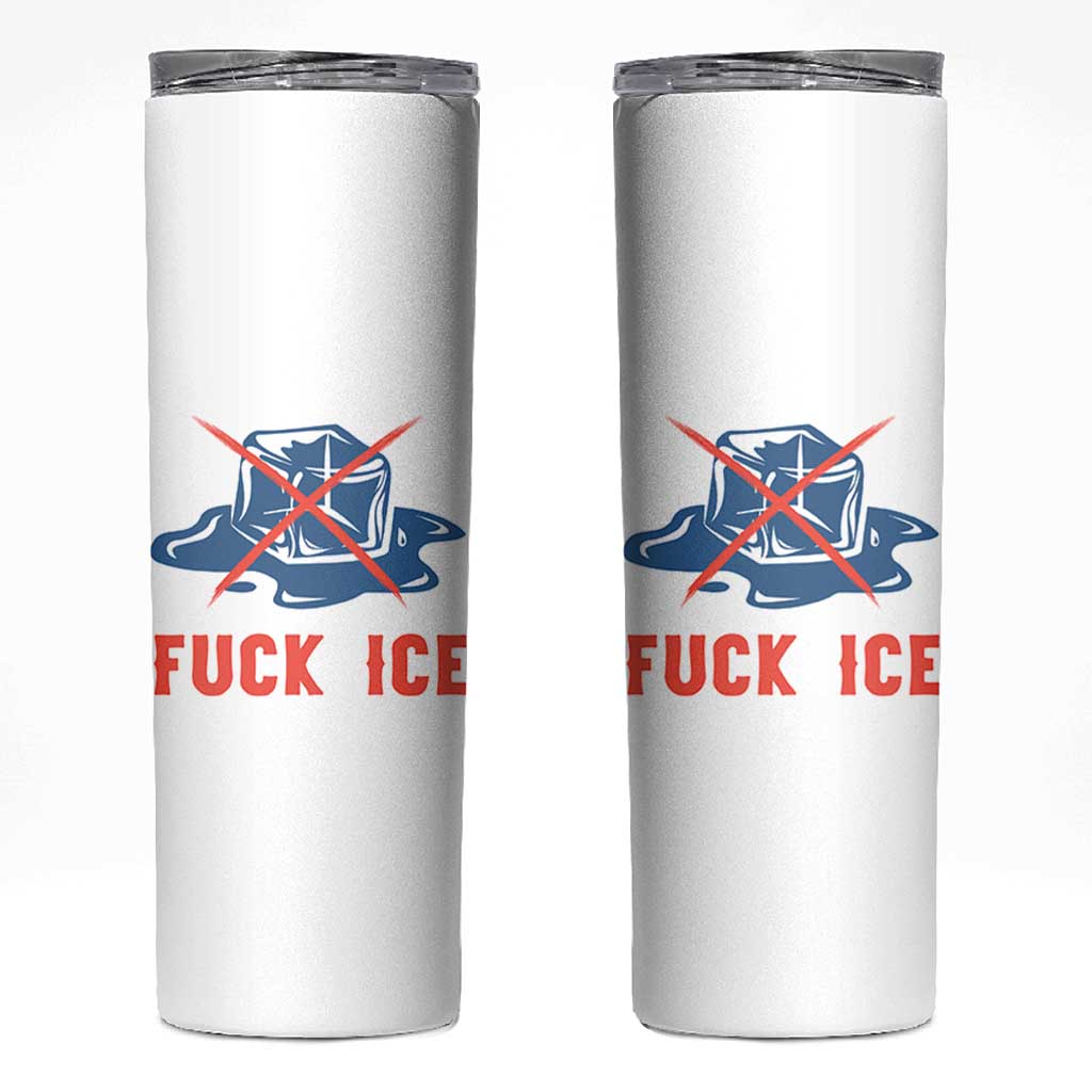 Ice Cube Anti ICE Immigration Human Rights Meme Skinny Tumbler
