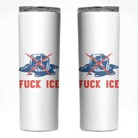 Ice Cube Anti ICE Immigration Human Rights Meme Skinny Tumbler