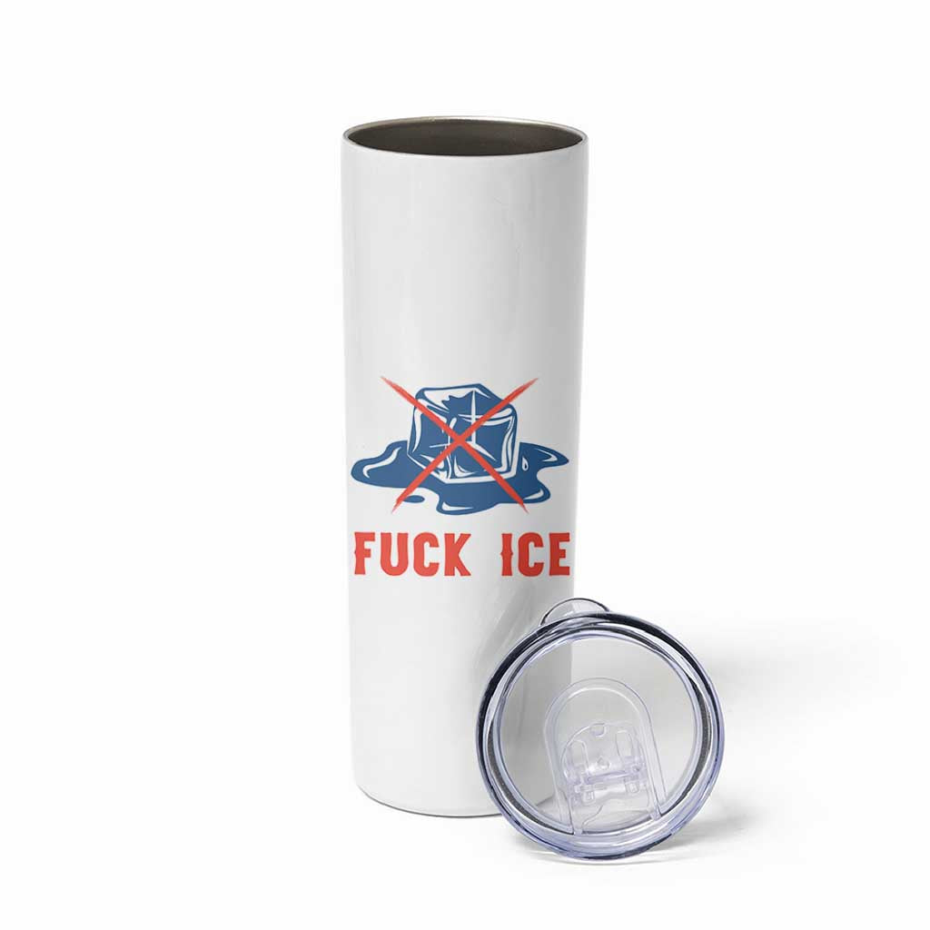 Ice Cube Anti ICE Immigration Human Rights Meme Skinny Tumbler