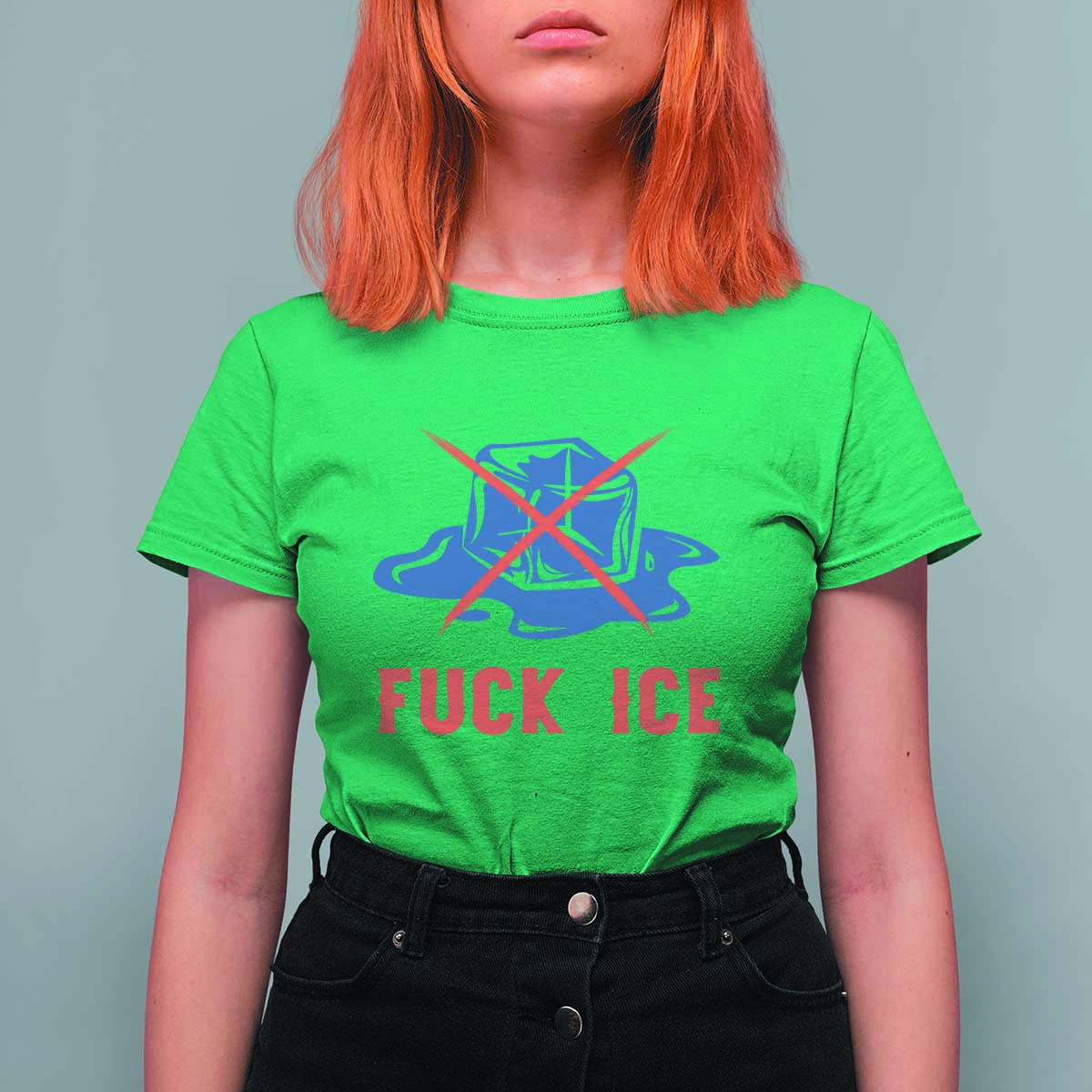 Ice Cube Anti ICE Immigration Human Rights Meme T Shirt For Women