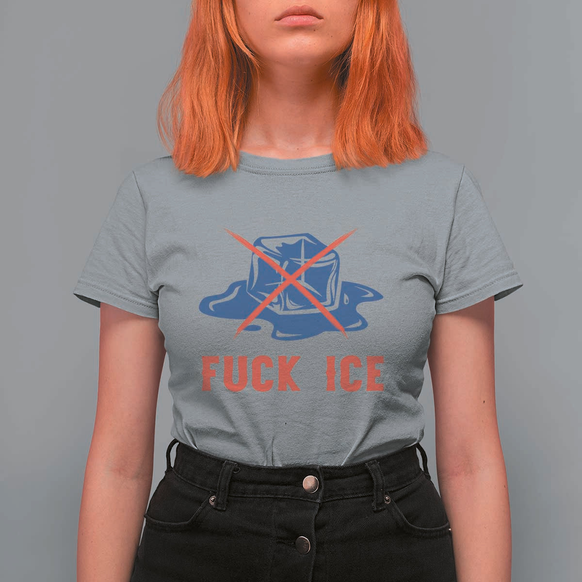 Ice Cube Anti ICE Immigration Human Rights Meme T Shirt For Women