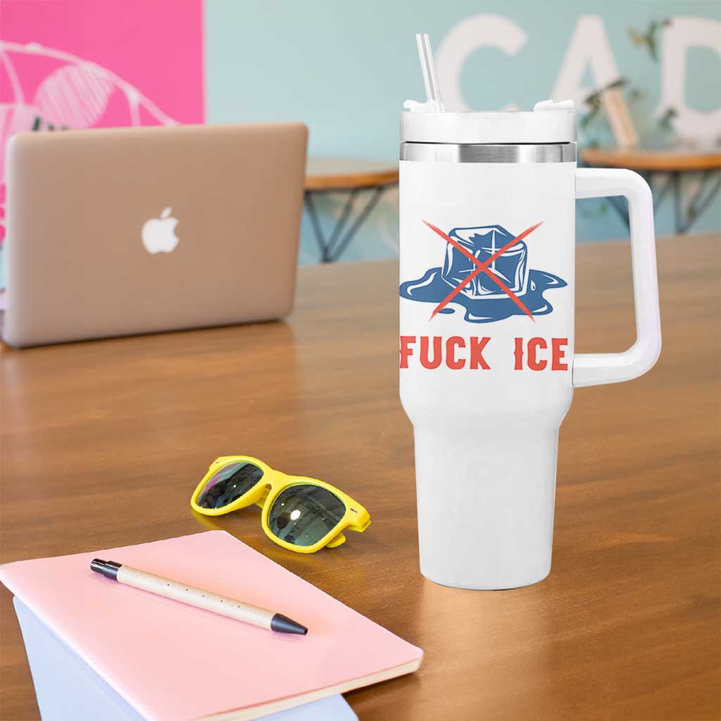 Ice Cube Anti ICE Immigration Human Rights Meme Tumbler With Handle