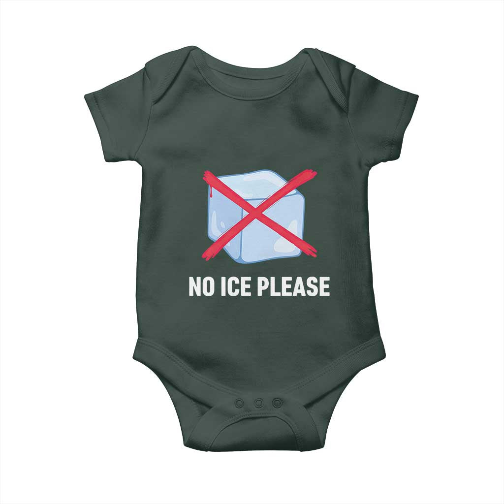 No Ice Please Baby Onesie Ice Cube Anti ICE Deportation Human Rights Protest