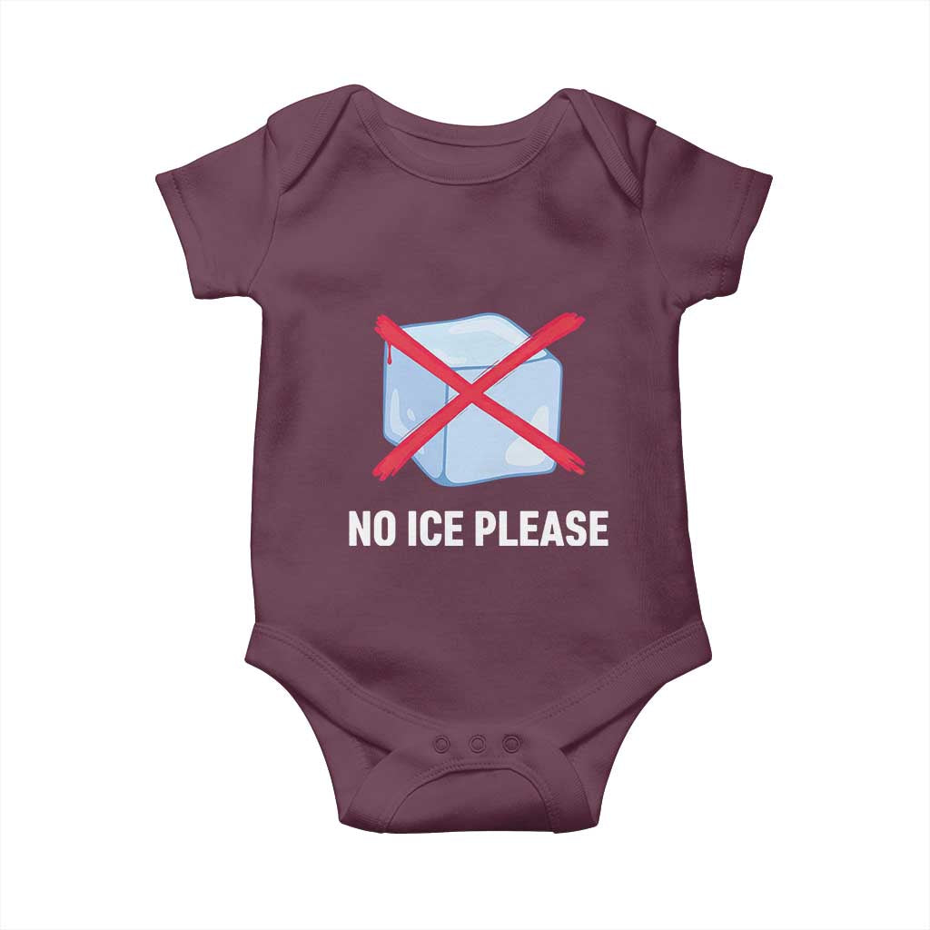 No Ice Please Baby Onesie Ice Cube Anti ICE Deportation Human Rights Protest