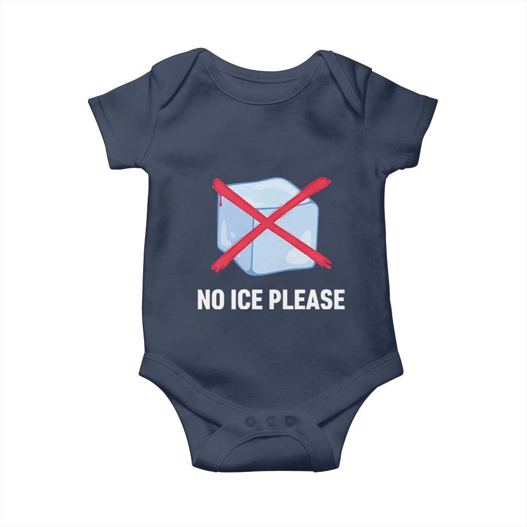 No Ice Please Baby Onesie Ice Cube Anti ICE Deportation Human Rights Protest