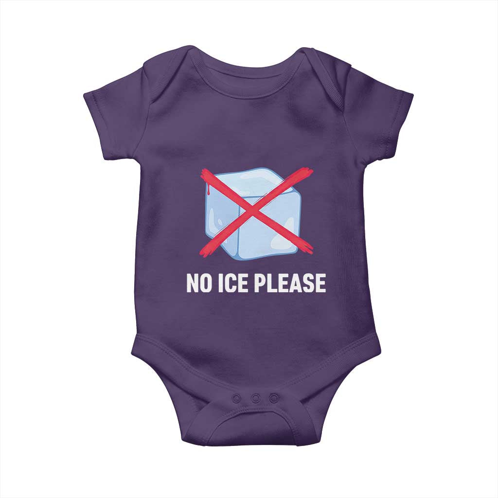 No Ice Please Baby Onesie Ice Cube Anti ICE Deportation Human Rights Protest
