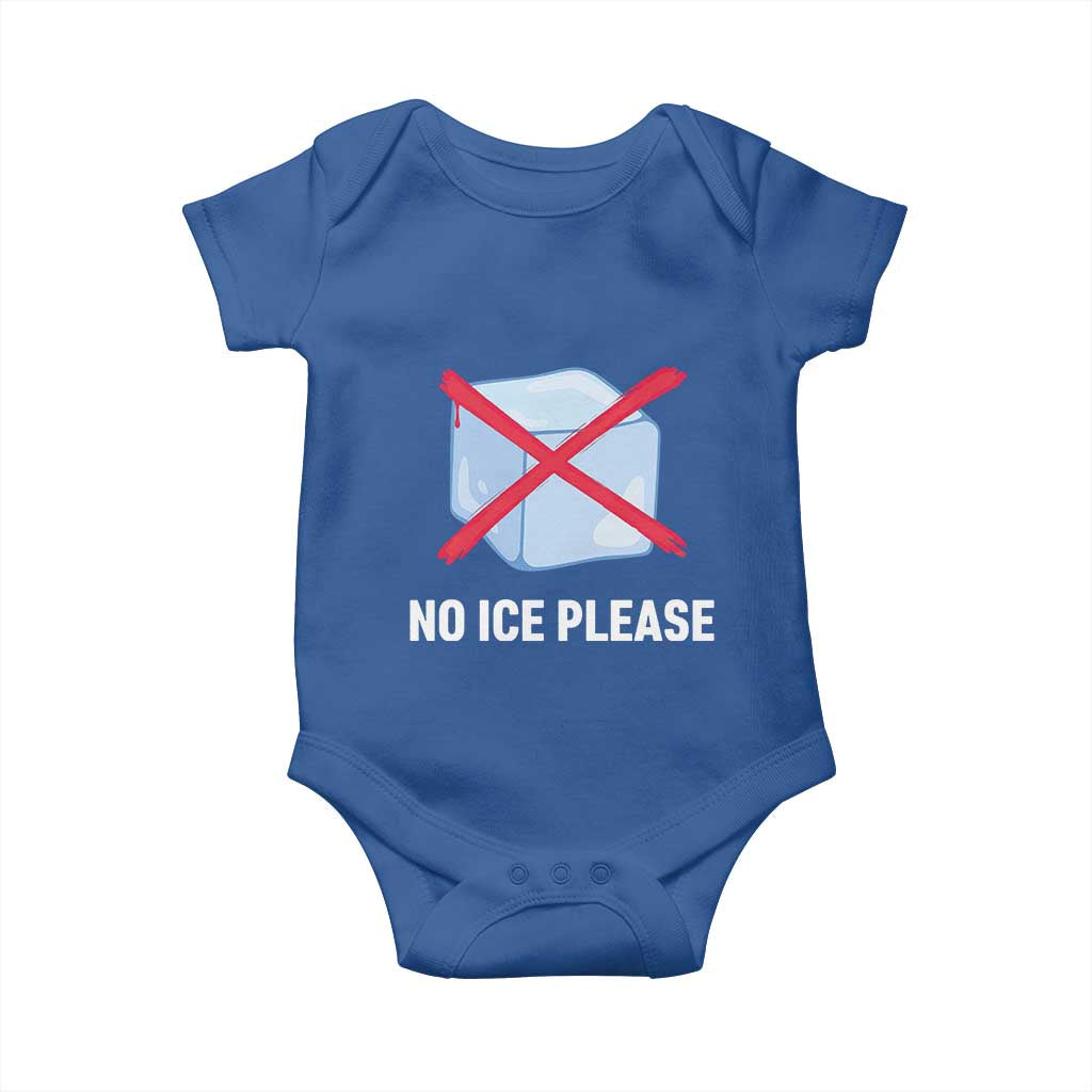 No Ice Please Baby Onesie Ice Cube Anti ICE Deportation Human Rights Protest