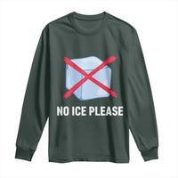 No Ice Please Long Sleeve Shirt Ice Cube Anti ICE Deportation Human Rights Protest