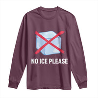 No Ice Please Long Sleeve Shirt Ice Cube Anti ICE Deportation Human Rights Protest