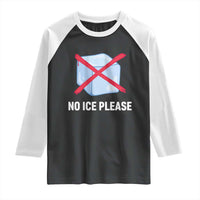 No Ice Please Raglan Shirt Ice Cube Anti ICE Deportation Human Rights Protest