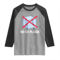 No Ice Please Raglan Shirt Ice Cube Anti ICE Deportation Human Rights Protest