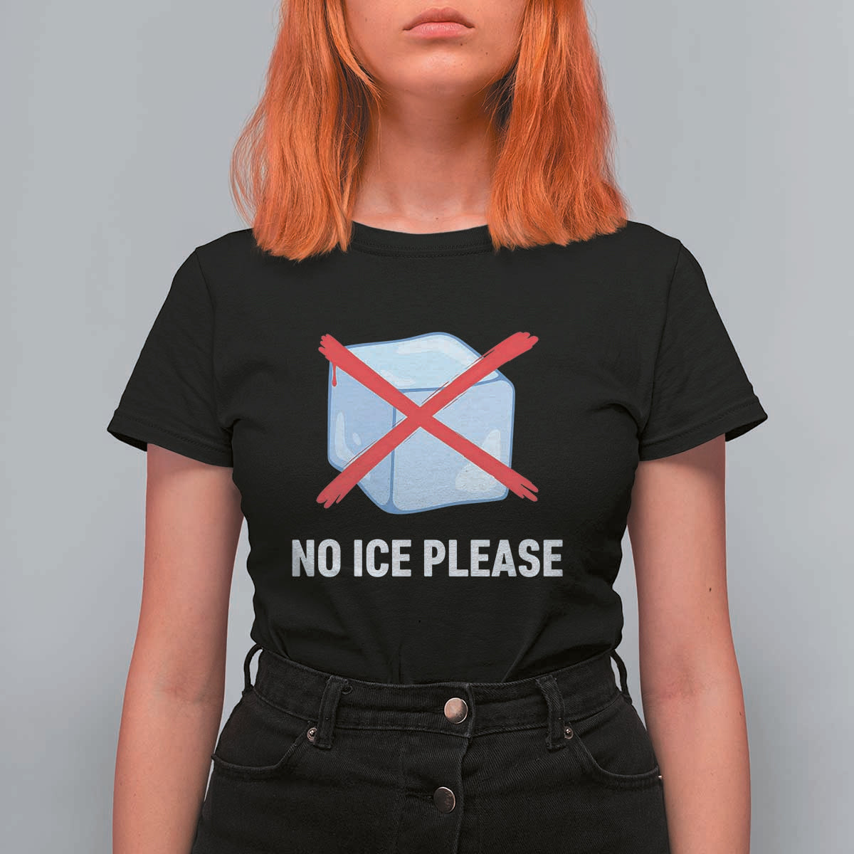 No Ice Please T Shirt For Women Ice Cube Anti ICE Deportation Human Rights Protest