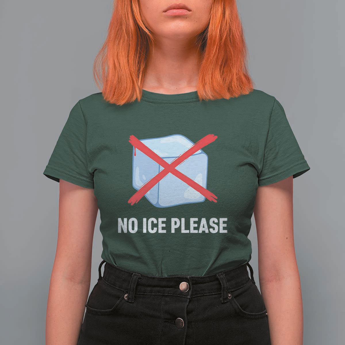 No Ice Please T Shirt For Women Ice Cube Anti ICE Deportation Human Rights Protest
