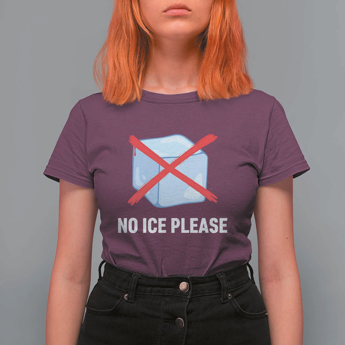 No Ice Please T Shirt For Women Ice Cube Anti ICE Deportation Human Rights Protest