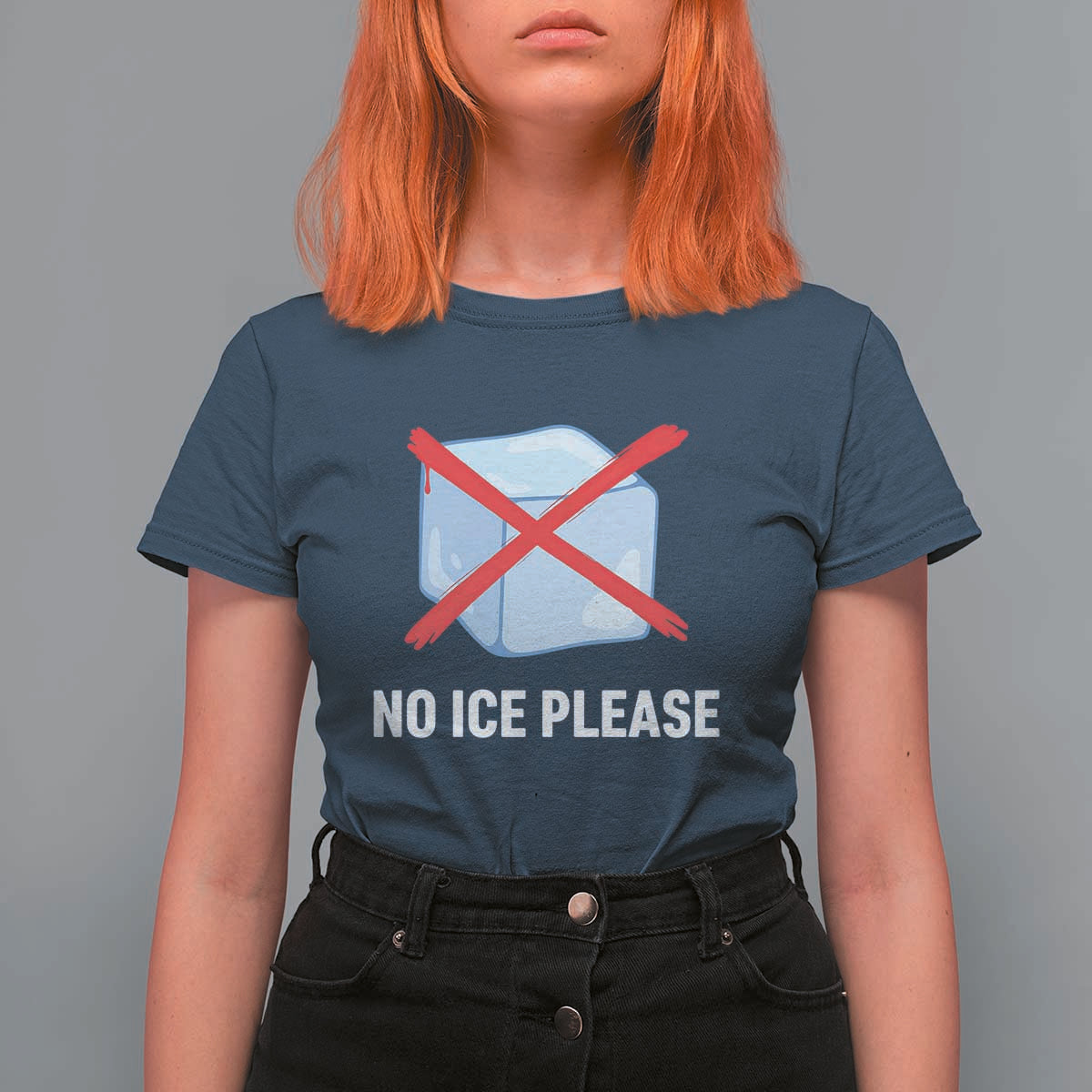 No Ice Please T Shirt For Women Ice Cube Anti ICE Deportation Human Rights Protest
