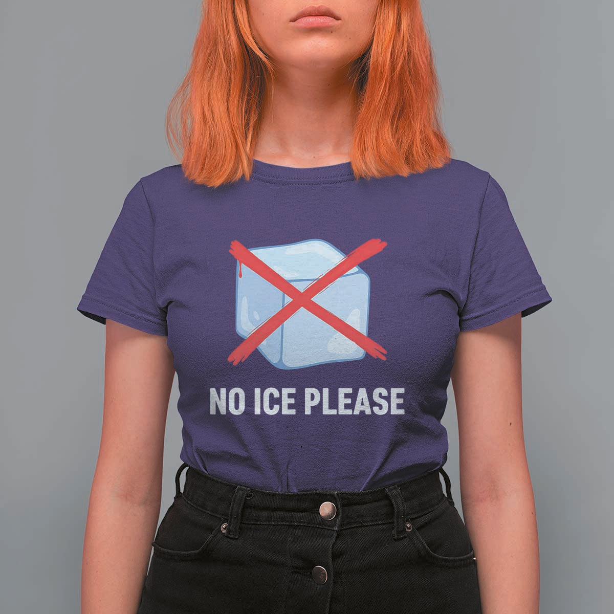 No Ice Please T Shirt For Women Ice Cube Anti ICE Deportation Human Rights Protest