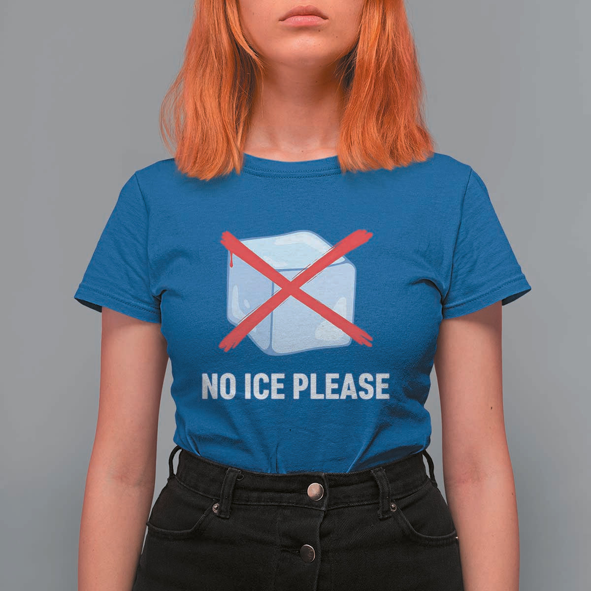 No Ice Please T Shirt For Women Ice Cube Anti ICE Deportation Human Rights Protest