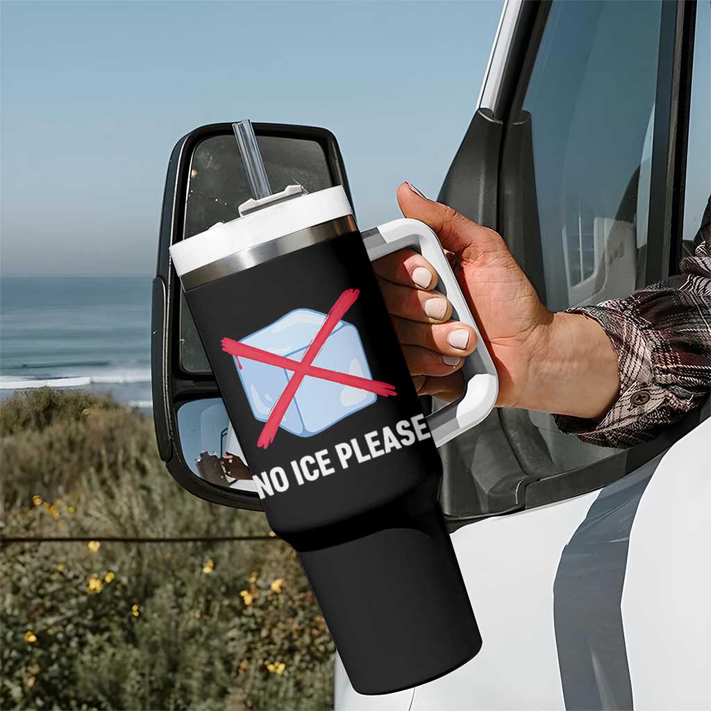 No Ice Please Tumbler With Handle Ice Cube Anti ICE Deportation Human Rights Protest