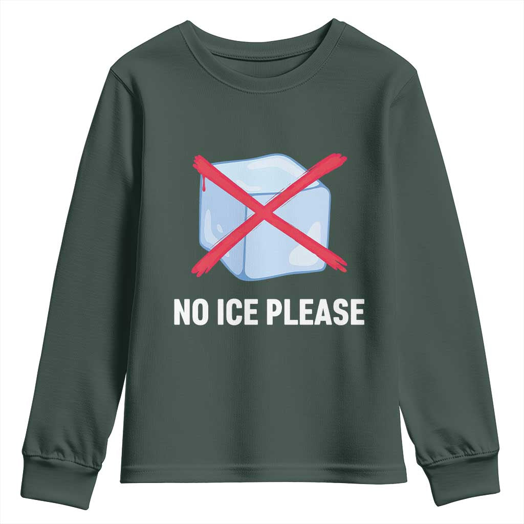No Ice Please Youth Sweatshirt Ice Cube Anti ICE Deportation Human Rights Protest