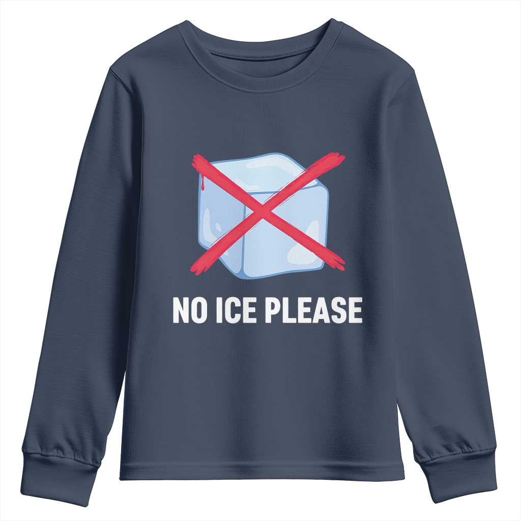 No Ice Please Youth Sweatshirt Ice Cube Anti ICE Deportation Human Rights Protest