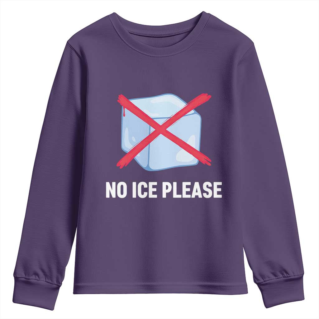 No Ice Please Youth Sweatshirt Ice Cube Anti ICE Deportation Human Rights Protest