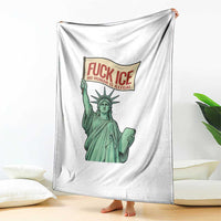 Fck Ice No Human Is Illegal Throw Blanket Statue of Liberty Anti ICE Immigration Human Rights Protest