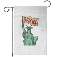 Fck Ice No Human Is Illegal Garden Flag Statue of Liberty Anti ICE Immigration Human Rights Protest