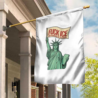 Fck Ice No Human Is Illegal Garden Flag Statue of Liberty Anti ICE Immigration Human Rights Protest