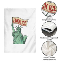 Fck Ice No Human Is Illegal Garden Flag Statue of Liberty Anti ICE Immigration Human Rights Protest