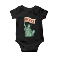 Fck Ice No Human Is Illegal Baby Onesie Statue of Liberty Anti ICE Immigration Human Rights Protest