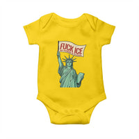 Fck Ice No Human Is Illegal Baby Onesie Statue of Liberty Anti ICE Immigration Human Rights Protest