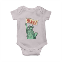 Fck Ice No Human Is Illegal Baby Onesie Statue of Liberty Anti ICE Immigration Human Rights Protest