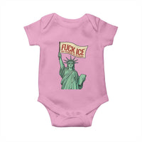 Fck Ice No Human Is Illegal Baby Onesie Statue of Liberty Anti ICE Immigration Human Rights Protest