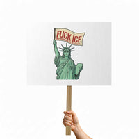 Fck Ice No Human Is Illegal Protest Sign Statue of Liberty Anti ICE Immigration Human Rights Protest