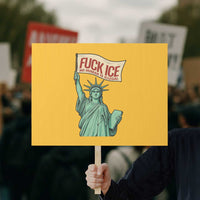 Fck Ice No Human Is Illegal Protest Sign Statue of Liberty Anti ICE Immigration Human Rights Protest