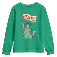 Fck Ice No Human Is Illegal Youth Sweatshirt Statue of Liberty Anti ICE Immigration Human Rights Protest