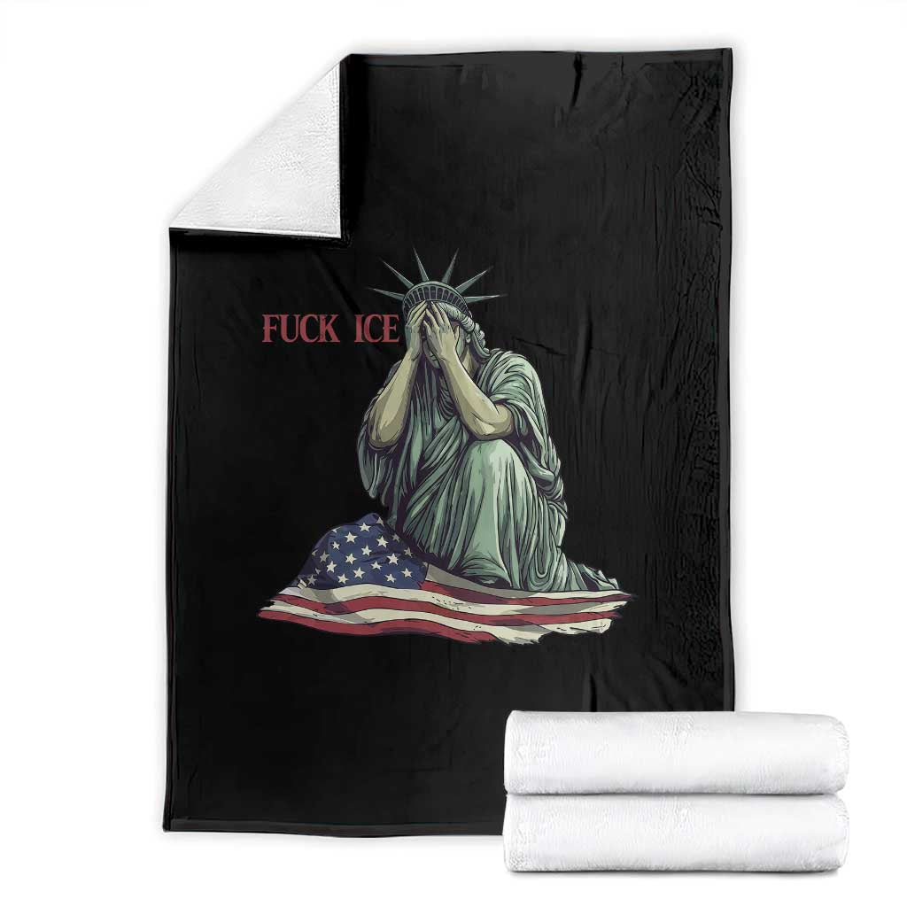 Statue of Liberty Anti ICE Deportation Human Rights Protest Throw Blanket