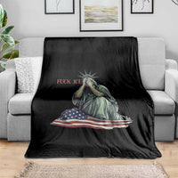Statue of Liberty Anti ICE Deportation Human Rights Protest Throw Blanket