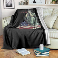 Statue of Liberty Anti ICE Deportation Human Rights Protest Throw Blanket