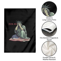 Statue of Liberty Anti ICE Deportation Human Rights Protest Garden Flag